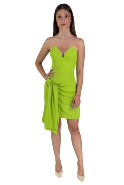 Dairesy abito corto a spalle scoperte con stecche ss24d0381 — 805219040070037_1