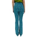 Dairesy pantalone flare in misto viscosa a fantasia ss24d0354 [96d8fbe5]