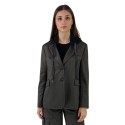 Celye giacca monopetto in misto viscosa con cappuccio fw24c0510 [b013a18d]