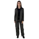 Celye giacca monopetto in misto viscosa con cappuccio fw24c0510 [db78649a]