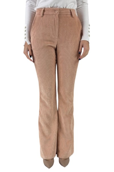Celye pantalone a zampa in velluto fw24c0464 — 805219040070514_3