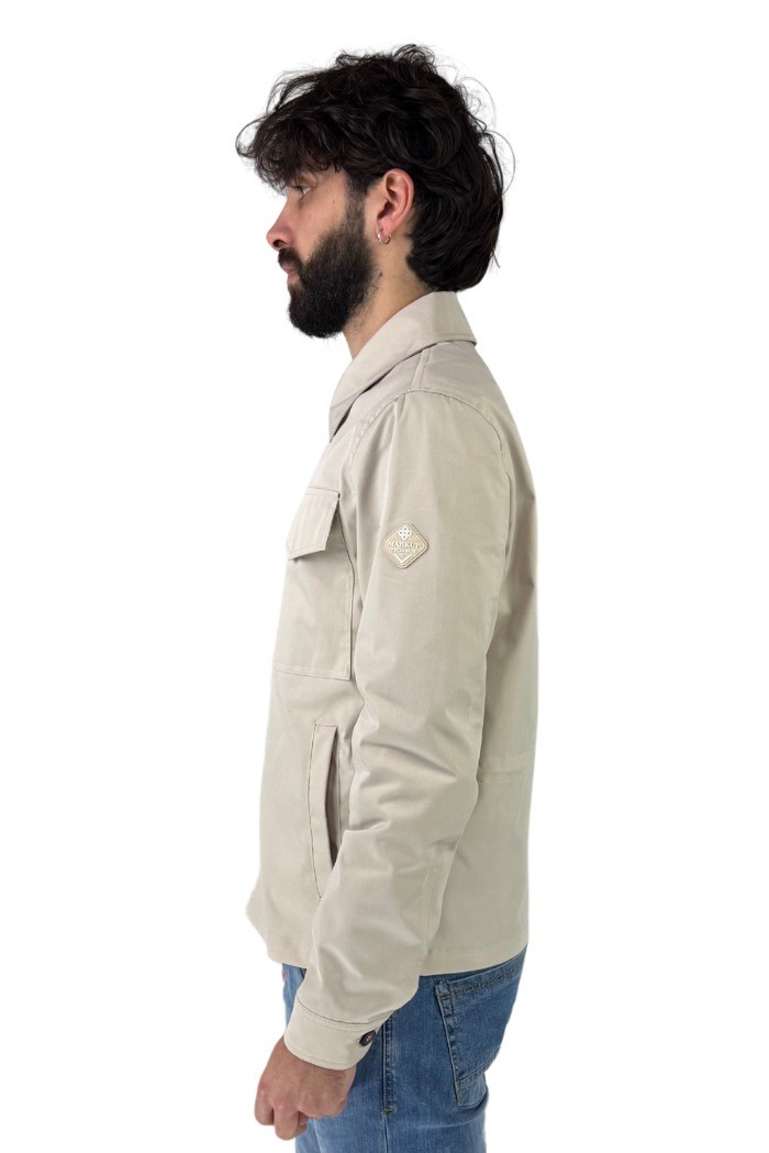 Markup giacca leggera con collo a camicia e tasche sul petto mk894023 [5aedc05a]