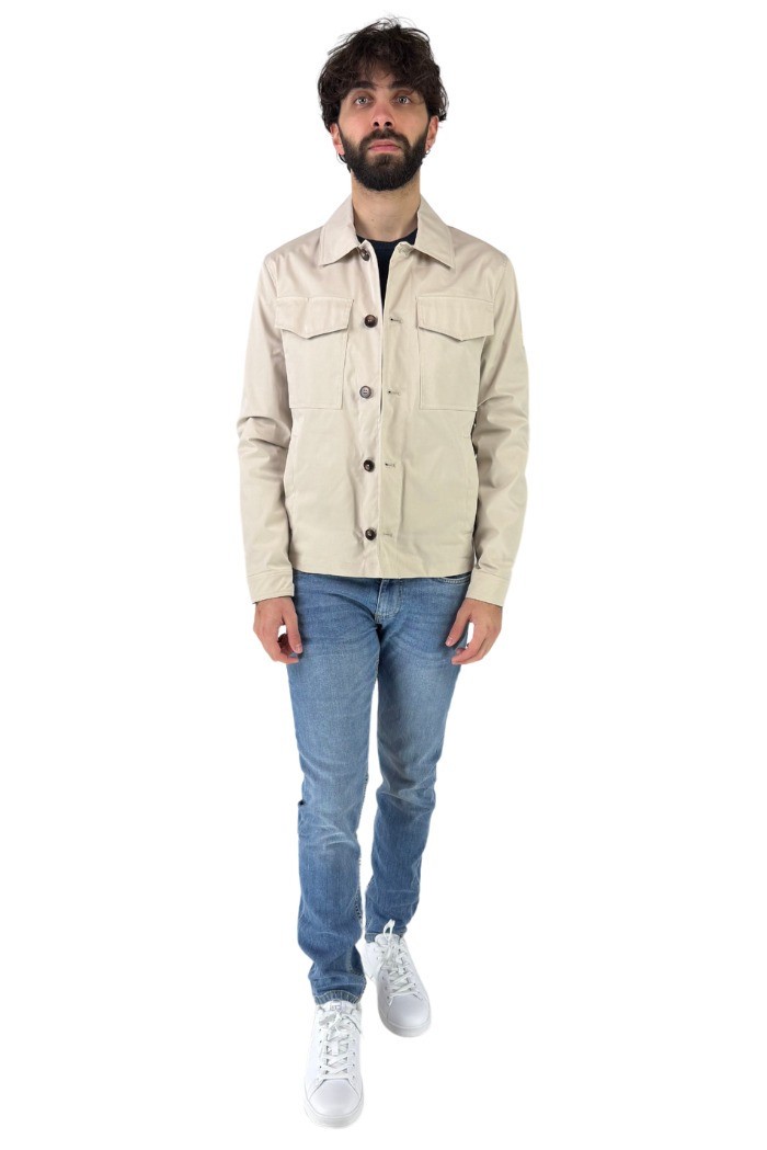 Markup giacca leggera con collo a camicia e tasche sul petto mk894023 [4bfed94c]