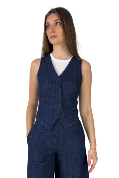 Tee Time gilet in denim e25-rog50118 — 805219040073702_1