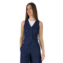 Tee Time gilet in denim e25-rog50118 [0655808f]