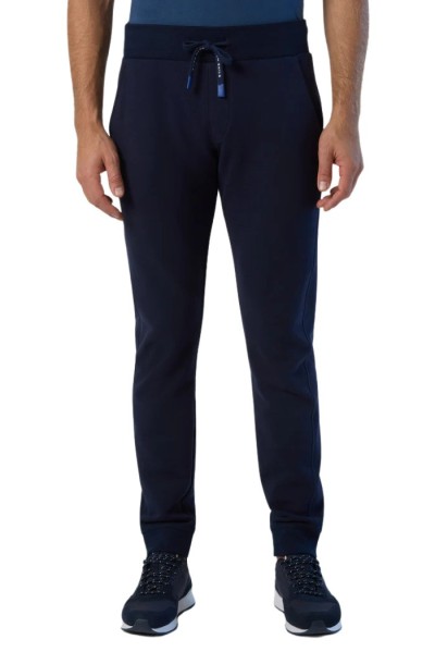 North Sails pantaloni in felpa in cotone con logo patch 673060 — 805219040074087_1
