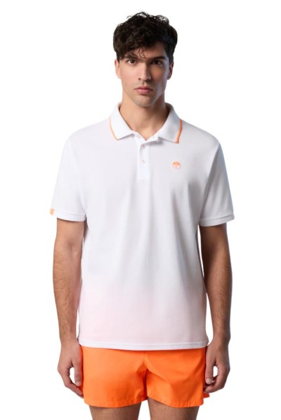 North Sails polo in piquet con contrasti fluo 692446 — 805219040074094_1