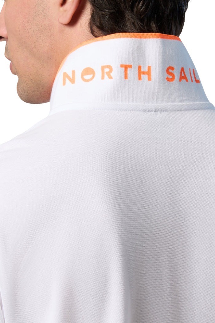 North Sails polo in piquet con contrasti fluo 692446 [392bb35f]