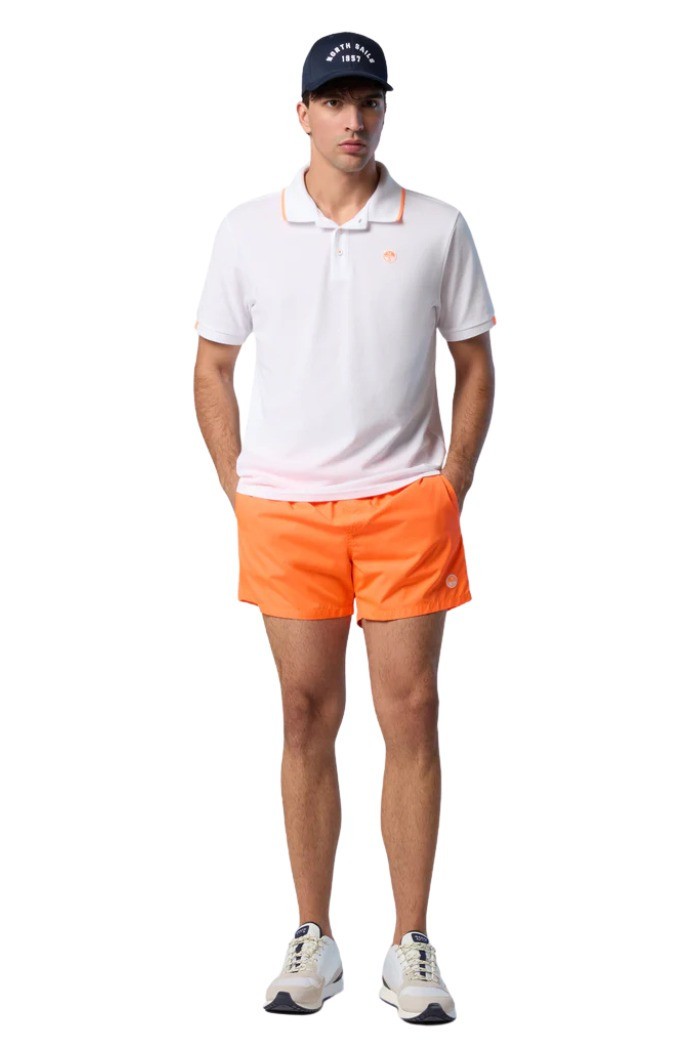 North Sails polo in piquet con contrasti fluo 692446 [57103156]