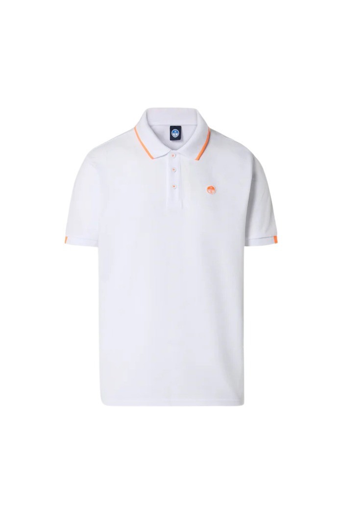 North Sails polo in piquet con contrasti fluo 692446 [e00df052]