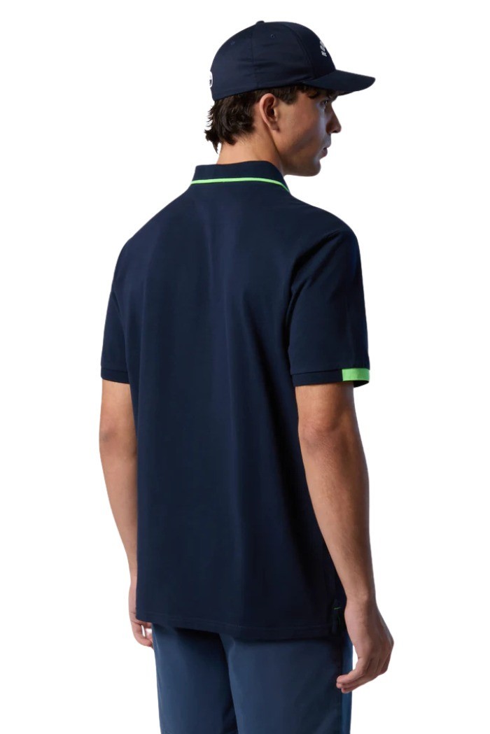 North Sails polo in piquet con contrasti fluo 692446 [a2350959]