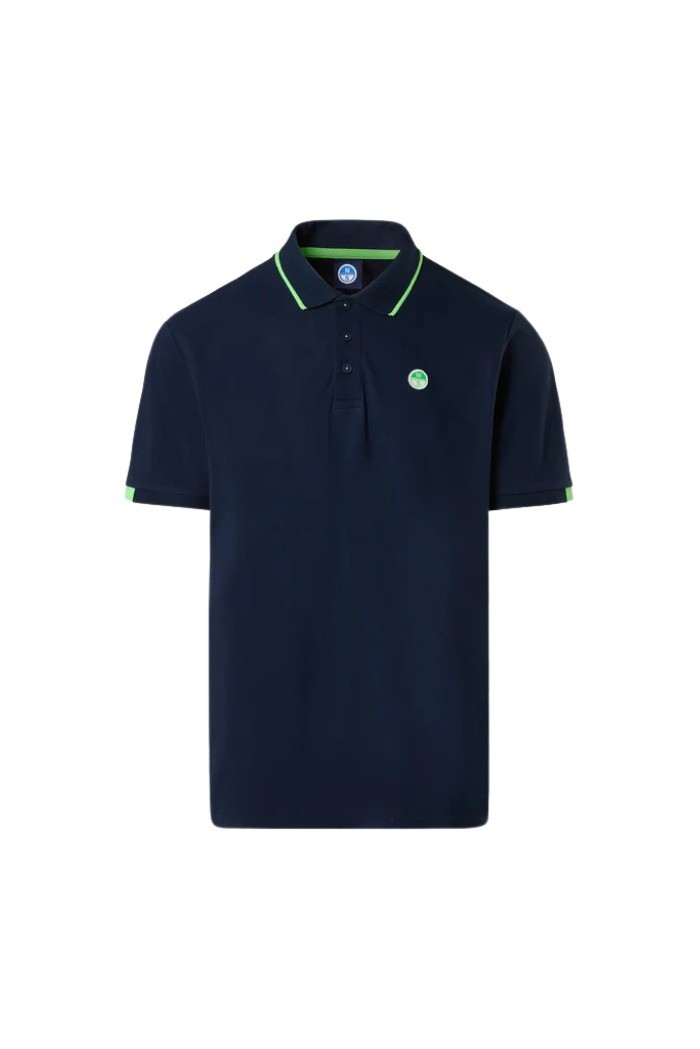 North Sails polo in piquet con contrasti fluo 692446 [7b134a54]