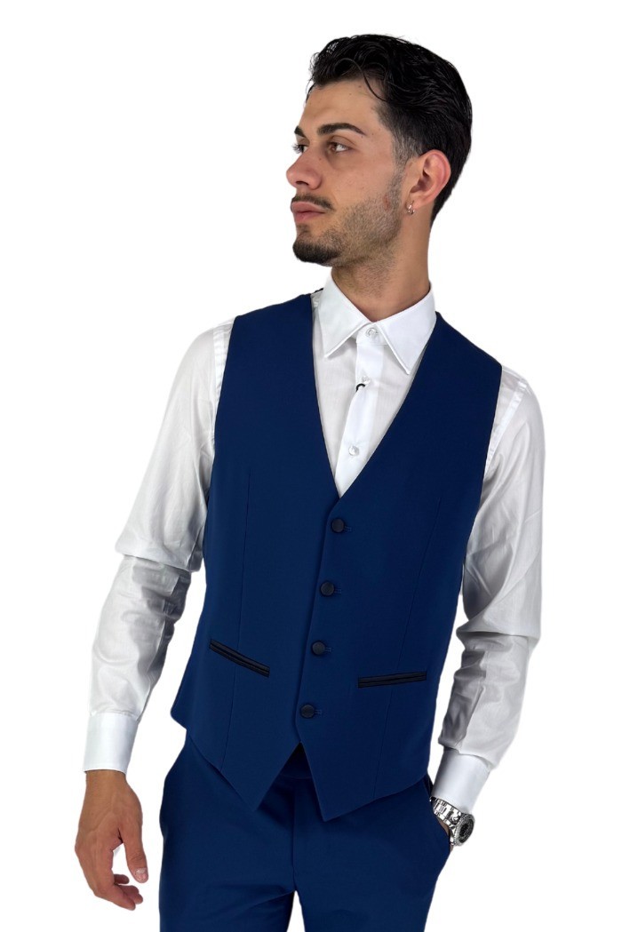 Privat Fashion abito monopetto con dettagli in raso Teneriferaso ab-212 [56ff1baa]