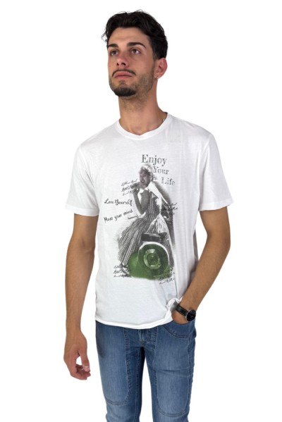 Guy t-shirt da uomo in jersey di cotone con stampa Cabrio953-jr m48850 — 805219040074245_1