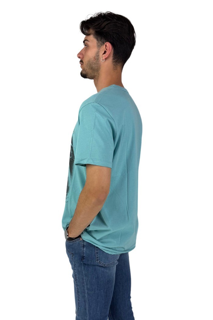 Guy t-shirt da uomo in jersey di cotone con stampa Cabrio953-jr m48850 [dfbfbe46]