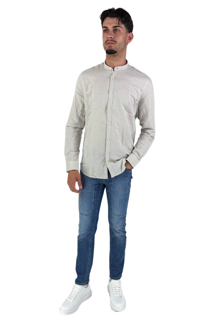 Philotinto camicia coreana in lino e cotone Lincot32 pd 25s19ca [6bce6c80]