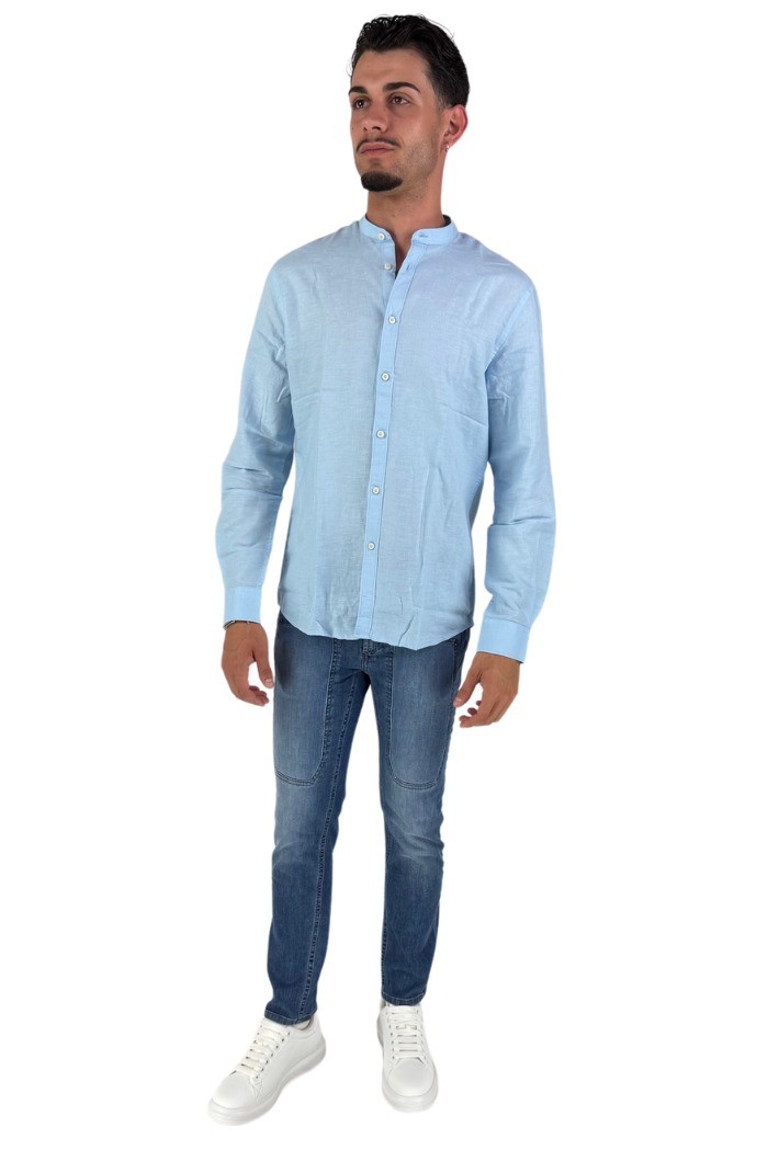 Philotinto camicia coreana in lino e cotone Lincot32 pd 25s19ca [dc54015c]