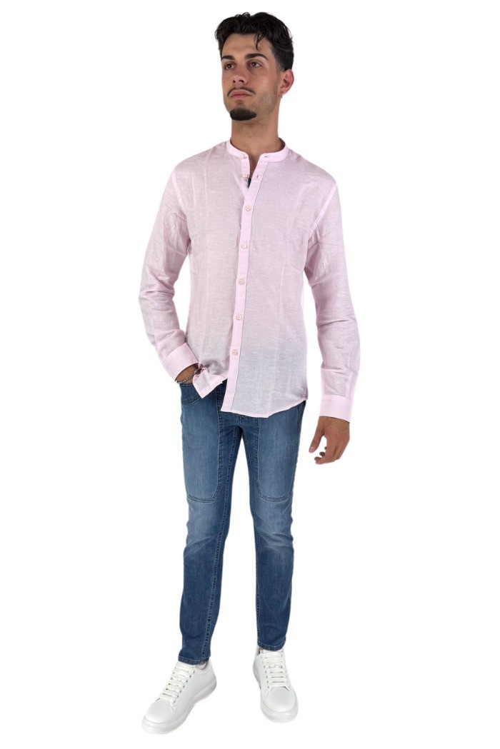 Philotinto camicia coreana in lino e cotone Lincot32 pd 25s19ca [196ed51e]