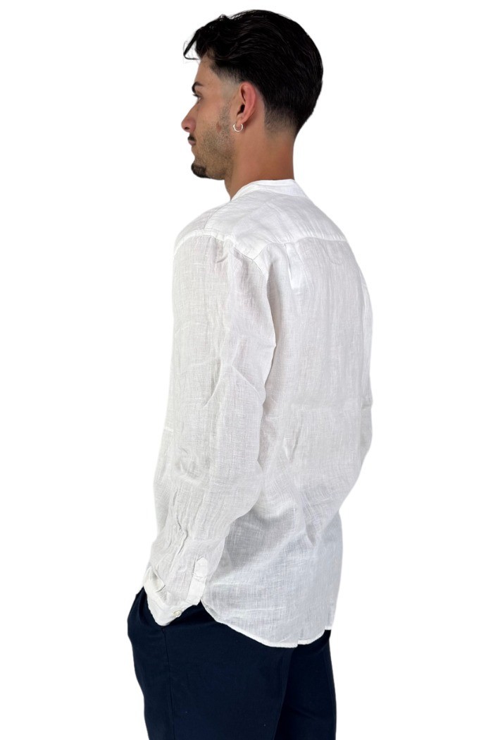 Roy Roger's camicia in lino coreana a tinta unita rvu051p4220569 [719474e6]