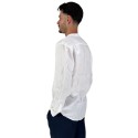 Roy Roger's camicia in lino coreana a tinta unita rvu051p4220569 [719474e6]
