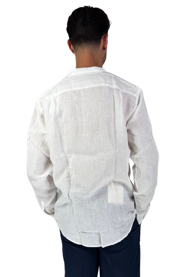 Roy Roger's camicia in lino coreana a tinta unita rvu051p4220569 [c689b5e2]
