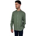 Roy Roger's camicia in lino coreana a tinta unita rvu051p4220569 [c9d45f0e]