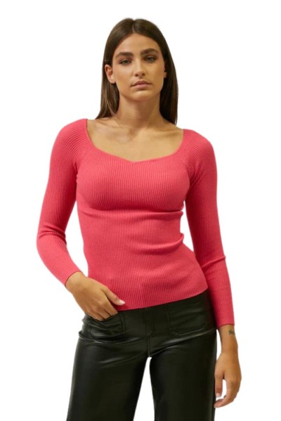 Influencer maglia a costine con scollo a cuore j6497 — 805219040068064_2