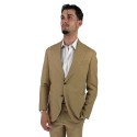 Privat Fashion abito monopetto da uomo in misto lino Canarie-ab812 [dda19119]