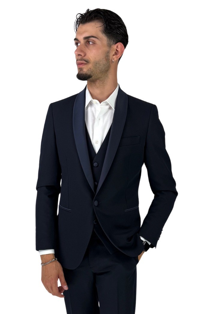 Privat Fashion abito monopetto con dettagli in raso Teneriferaso ab-212 [e823b3c9]