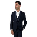 Privat Fashion abito monopetto con dettagli in raso Teneriferaso ab-212 [e823b3c9]