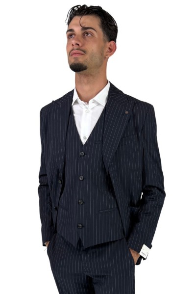 Markup giacca monopetto gessata da uomo mk896115 [c4c720c4]
