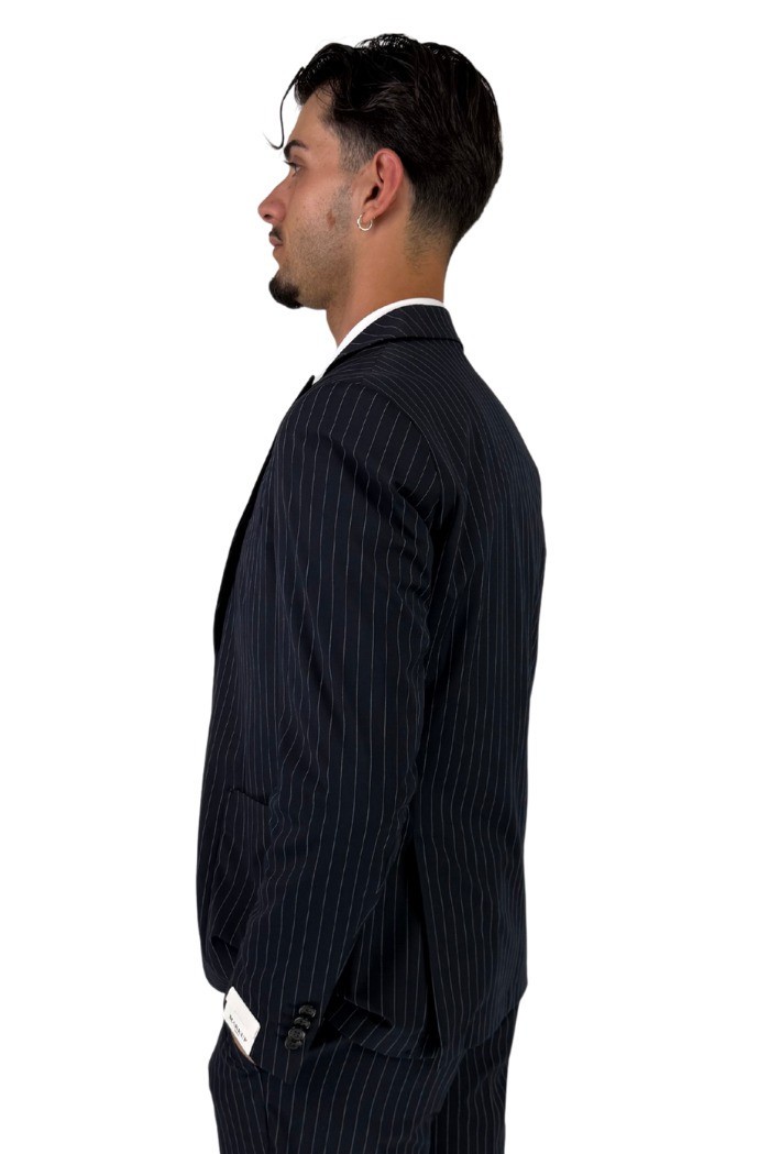 Markup giacca monopetto gessata da uomo mk896115 [1de163c9]