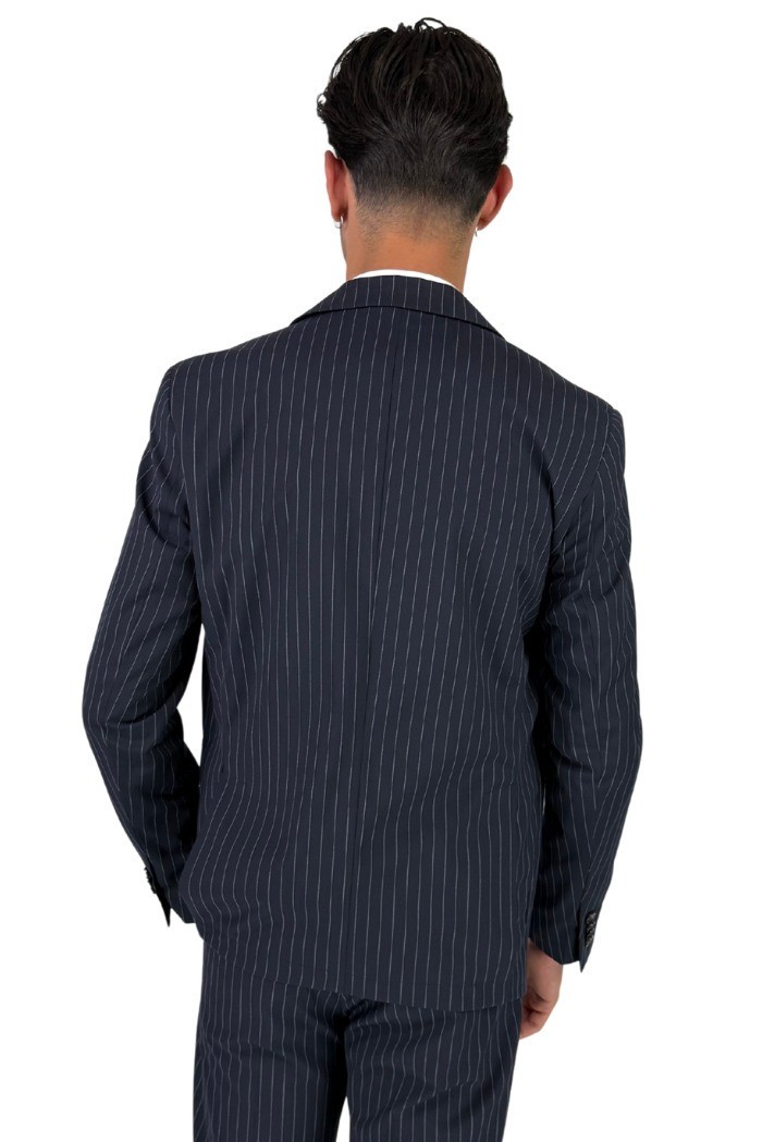 Markup giacca monopetto gessata da uomo mk896115 [aafca2cd]