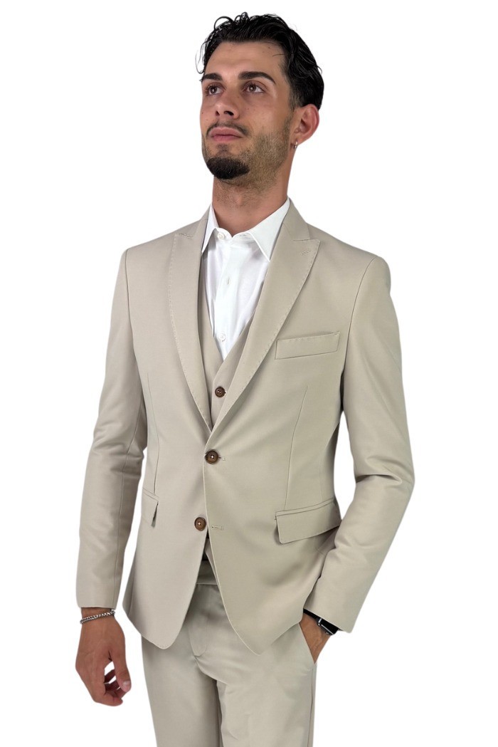 Privat Fashion abito da uomo in misto viscosa con gilet Tenerife-ab7211 [2ce25302]