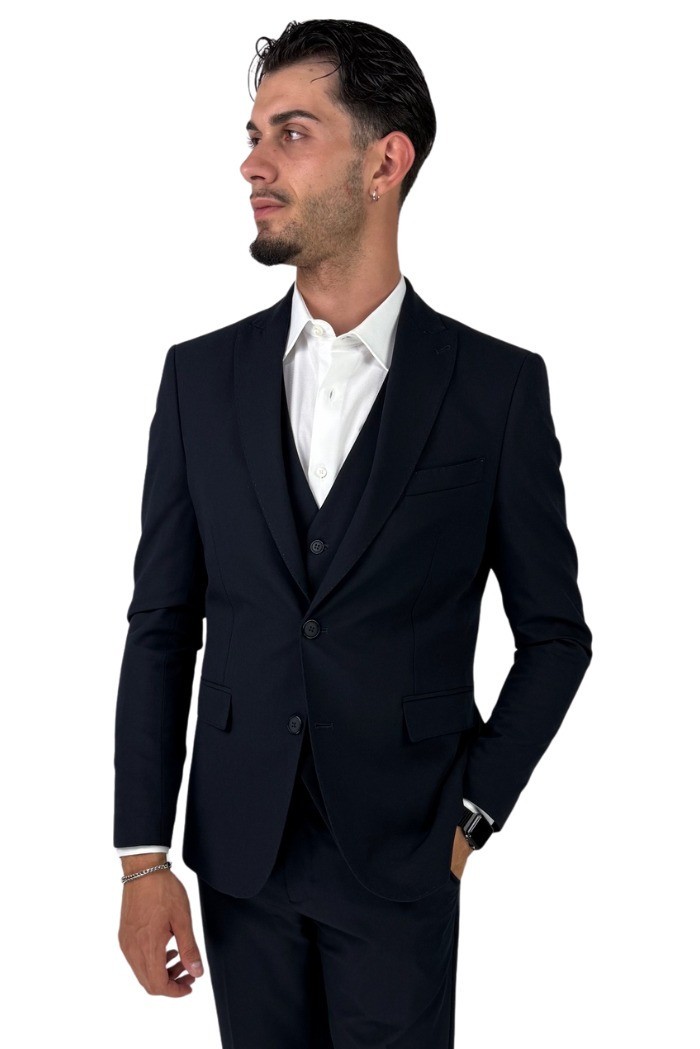 Privat Fashion abito da uomo in misto viscosa con gilet Tenerife-ab7211 [932a4e0d]