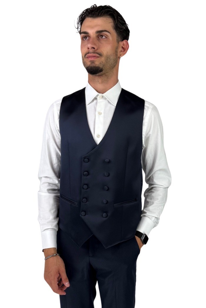 Privat Fashion abito da uomo in misto viscosa con gilet Santoriniraso Ab232/3p [6d499b69]
