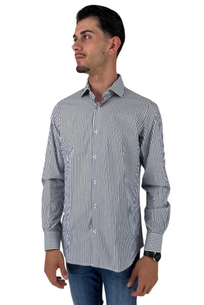 Paul Matthew camicia rigata in cotone cf11-1715 — 805219040073843_2