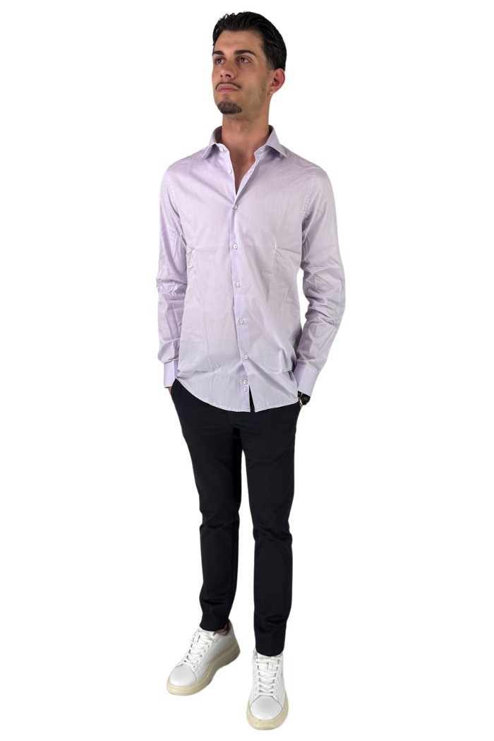 Paul Matthew camicia da uomo in cotone con collo francese cf11-1152 [802ad758]