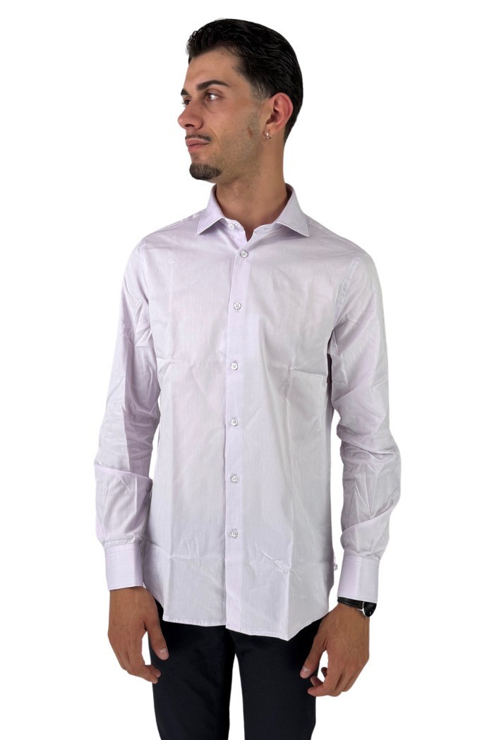 Paul Matthew camicia in cotone con collo francese cf11-1612 [d8f9eb9e]