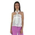 Dairesy top in raso con effetto collo a cravatta ss24d0454 [d4c36c6f]