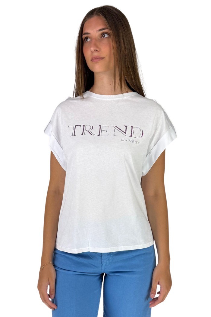 Dairesy t-shirt girocollo in jersey di cotone ss24d0445 [228b1fff]