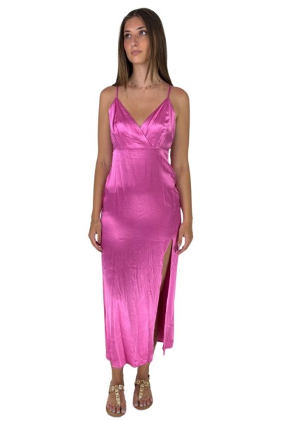 Dairesy abito in raso con spacco ss24d0456 — 805219040070067_1