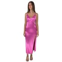 Dairesy abito in raso con spacco ss24d0456 [e4af3b58]