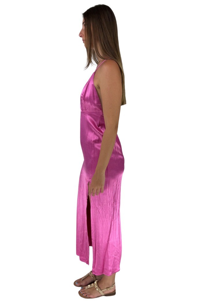 Dairesy abito in raso con spacco ss24d0456 [e1ff7c46]