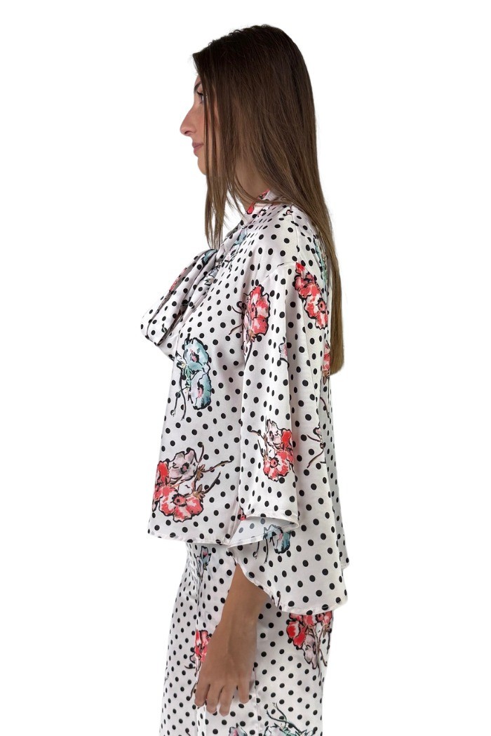 Maidoma blusa a fantasia con maniche a kimono pe25f527/bl2047 [e506aec7]