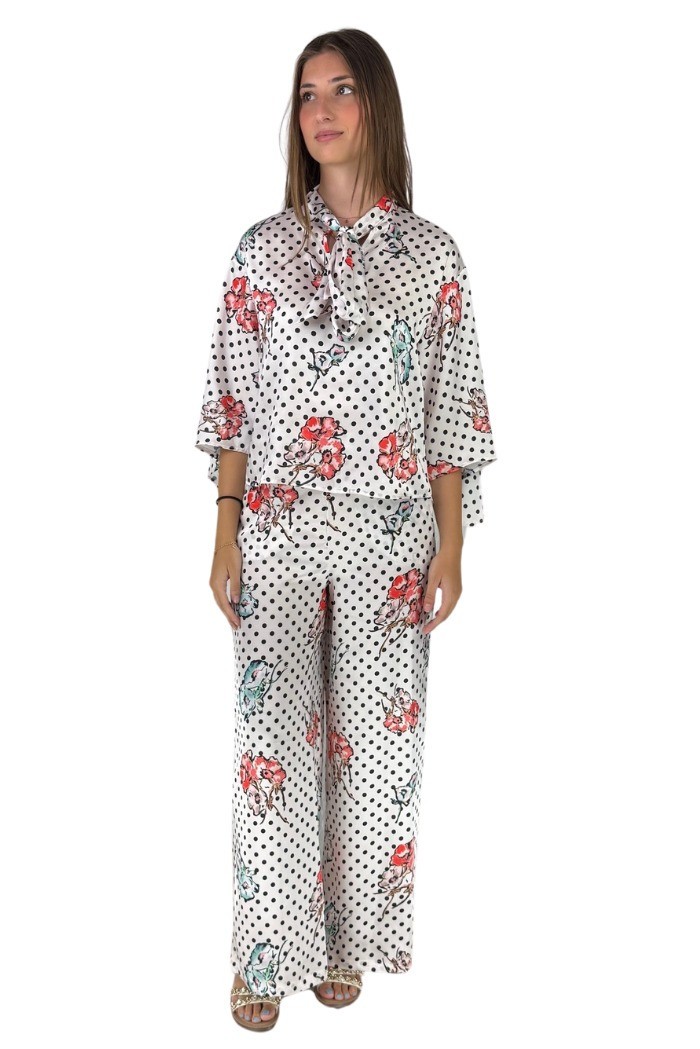 Maidoma blusa a fantasia con maniche a kimono pe25f527/bl2047 [574b28dd]