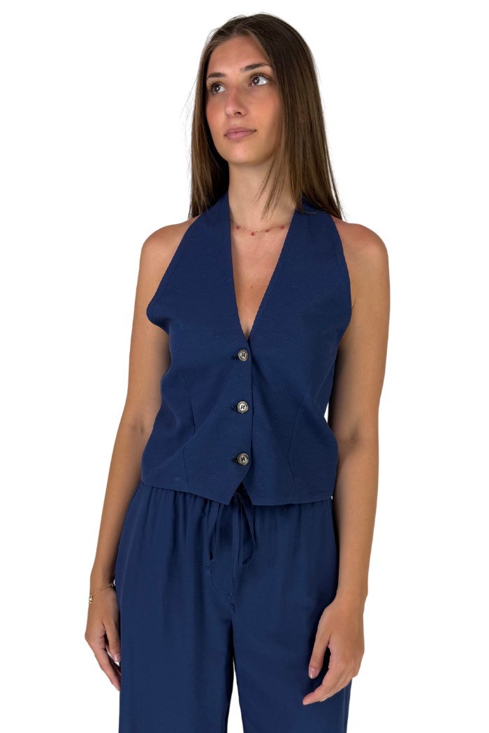 Maidoma gilet regular in lino e viscosa pe25f508/md1270 [b8986355]
