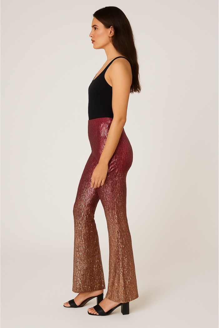 Dairesy pantalone flare in paillettes ss24d0370 [ec20e362]