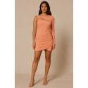Dairesy abito monospalla in misto cotone con drappeggio ss24d0459 [5a0cdcf3]