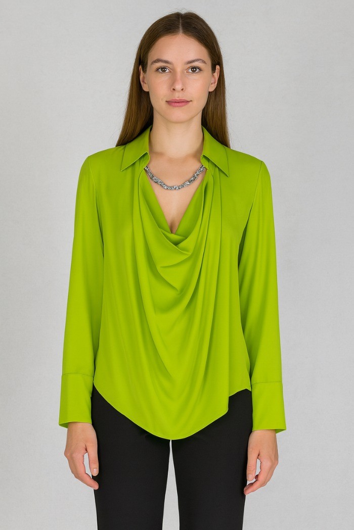 Dairesy blusa in tessuto fluido con dettaglio gioiello ss24d0414 [ad11eaf5]